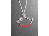 Silver Christmas Robins by Lisa Le Brocq