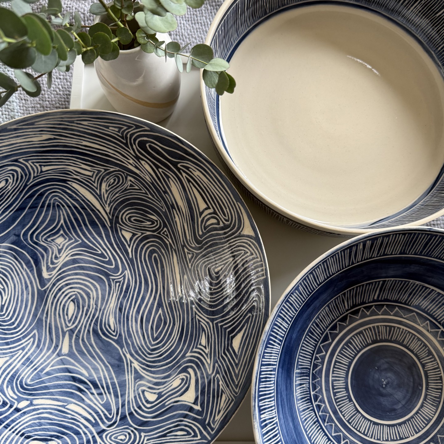 Penguin Potters Bowls Scraffito