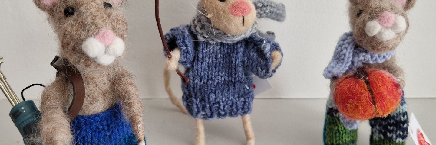 Needle Felted Mice (1)